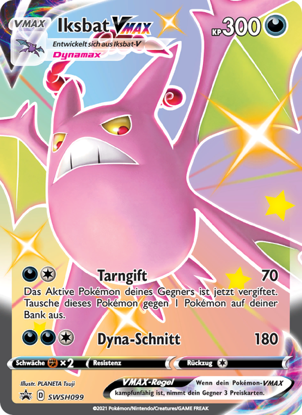 Iksbat VMAX SWSH099 — SCSC Promokarten (German Pokémon TCG card)
