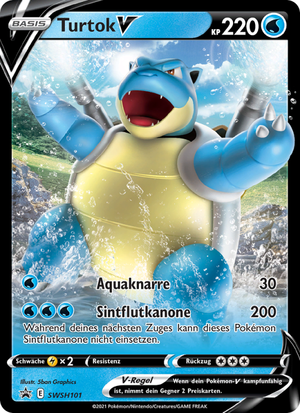 Turtok V SWSH101 — SCSC Promokarten (German Pokémon TCG card)