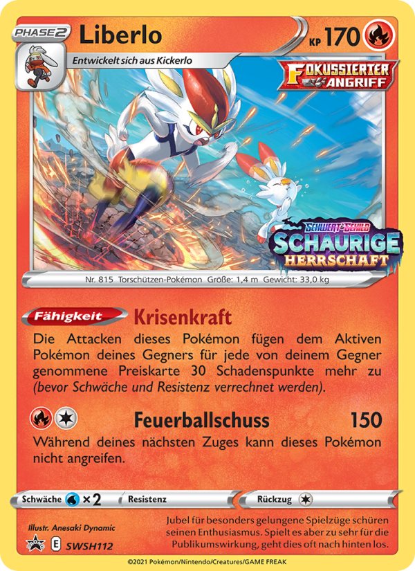 Liberlo SWSH112 — SCSC Promokarten (German Pokémon TCG card)