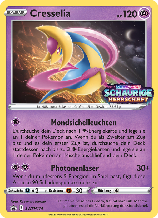 Cresselia SWSH114 — SCSC Promokarten (German Pokémon TCG card)