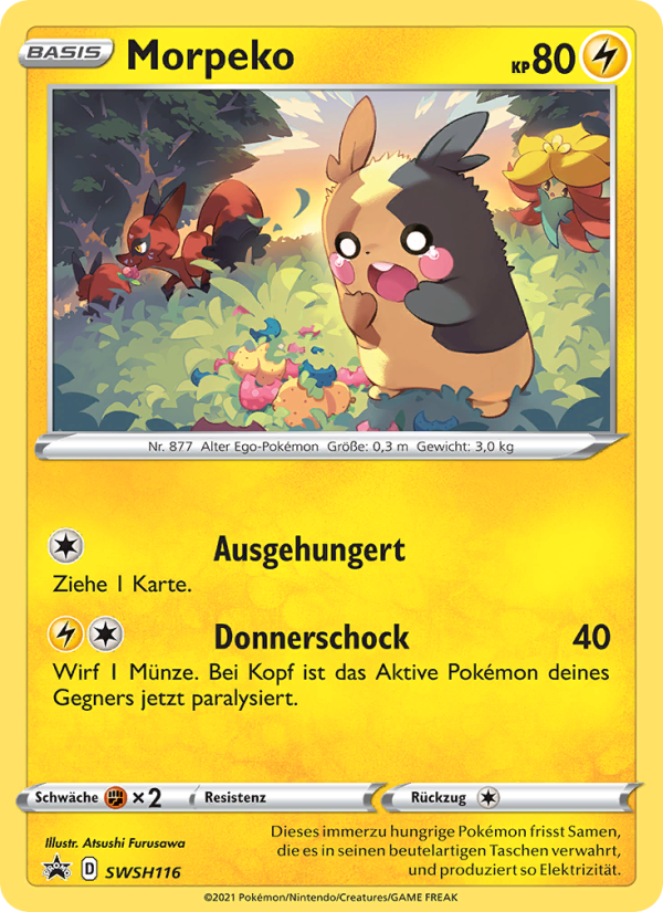 Morpeko SWSH116 — SCSC Promokarten (German Pokémon TCG card)