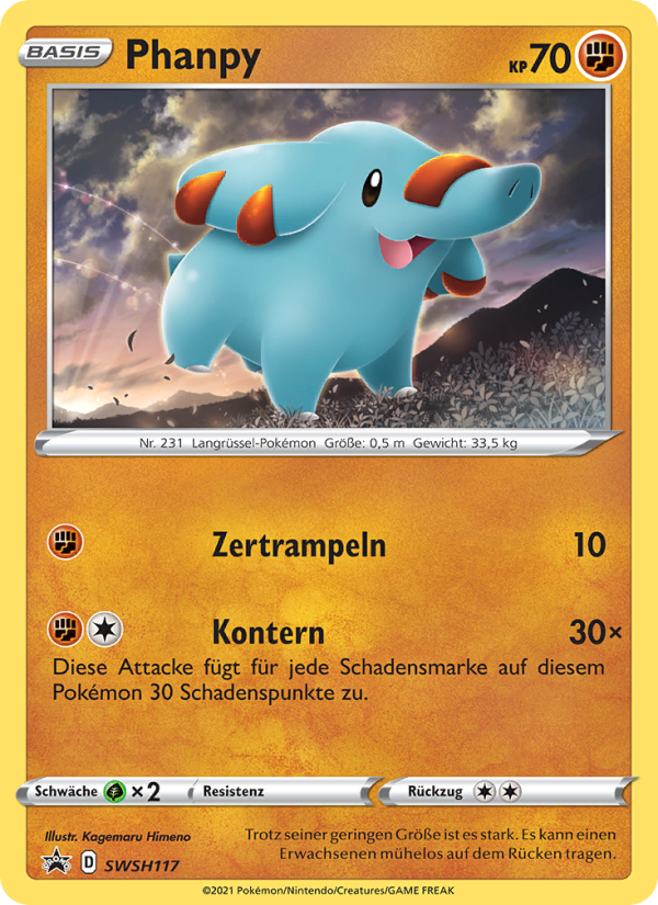 Phanpy SWSH117 — SCSC Promokarten (German Pokémon TCG card)