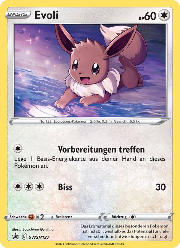 Evoli SWSH127 — Sword & Shield Promos (German Pokémon TCG card)