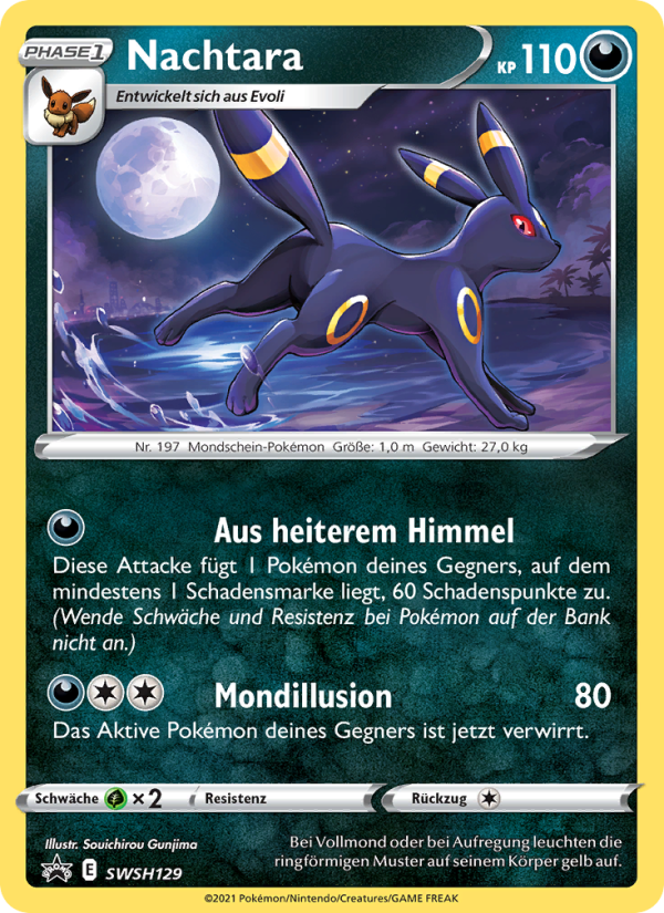 Nachtara SWSH129 — SCSC Promokarten (German Pokémon TCG card)