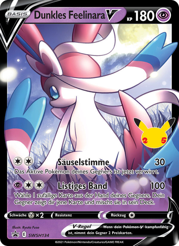 Dunkles Feelinara V SWSH134 — SCSC Promokarten (German Pokémon TCG card)