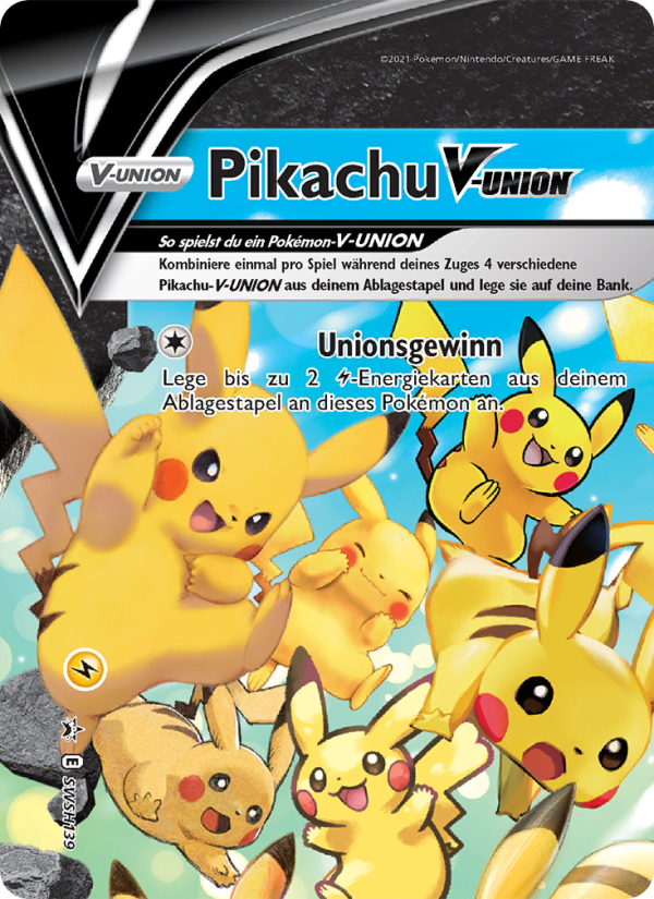 Pikachu V-UNION SWSH139 — SCSC Promokarten (German Pokémon TCG card)