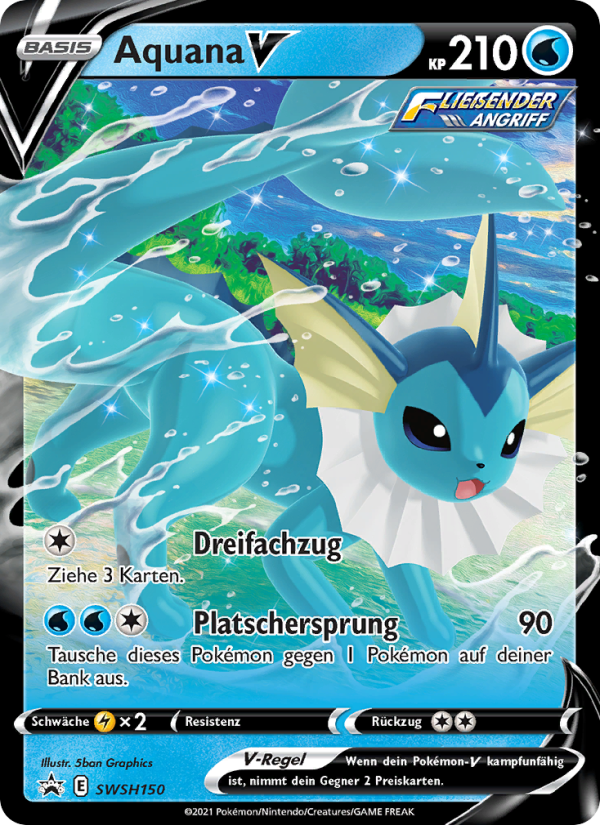 Aquana V SWSH150 — SCSC Promokarten (German Pokémon TCG card)