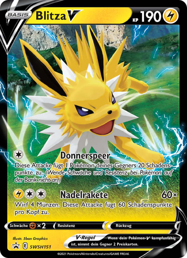 Blitza V SWSH151 — SCSC Promokarten (German Pokémon TCG card)