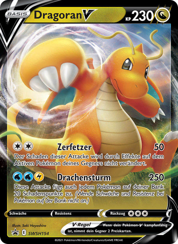 Dragoran V SWSH154 — SCSC Promokarten (German Pokémon TCG card)