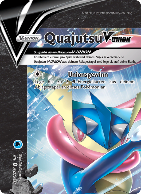 Quajutsu V-UNION SWSH155 — SCSC Promokarten (German Pokémon TCG card)