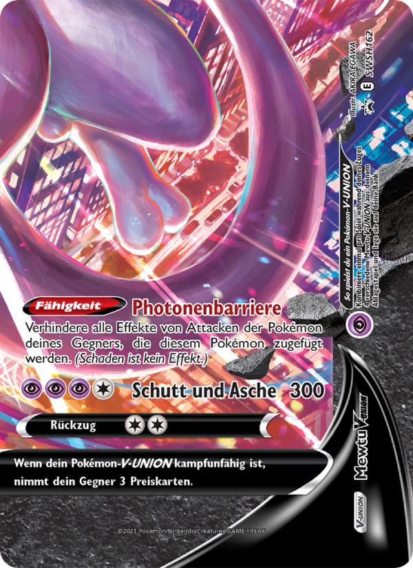 Mewtu V-UNION SWSH162 — SCSC Promokarten (German Pokémon TCG card)
