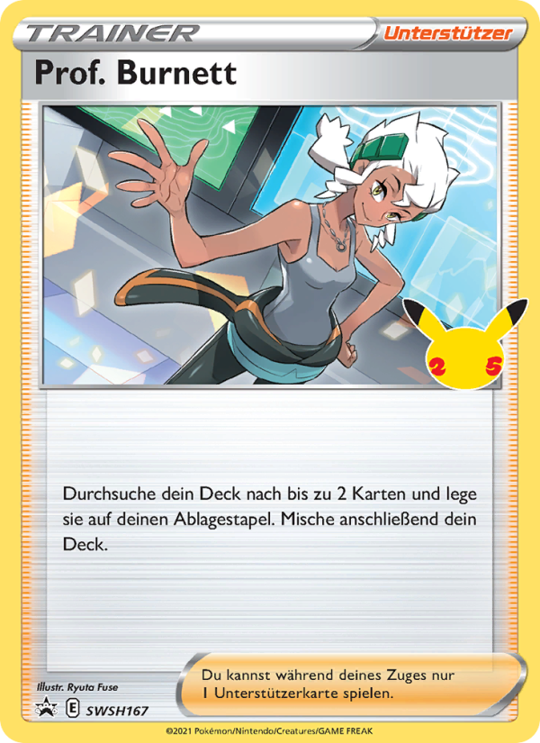 Prof. Burnett SWSH167 — SCSC Promokarten (German Pokémon TCG card)