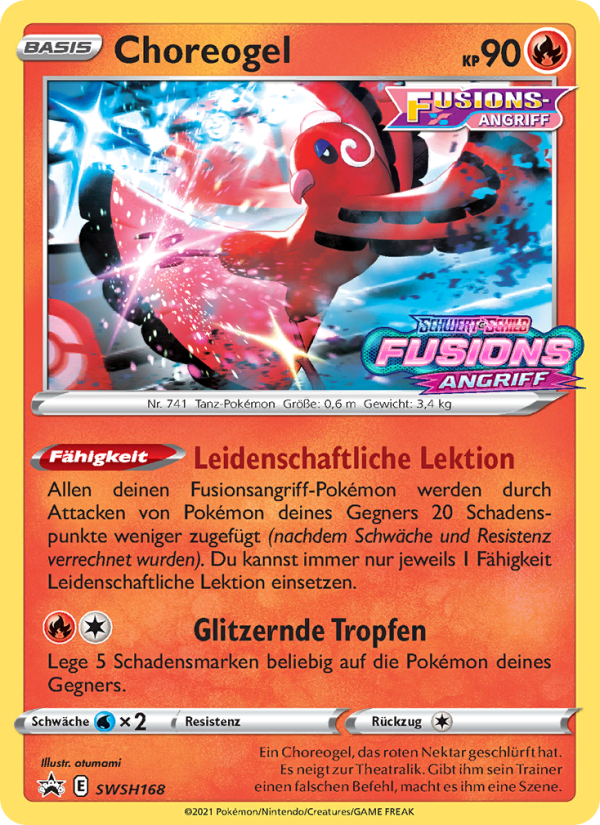 Choreogel SWSH168 — SCSC Promokarten (German Pokémon TCG card)