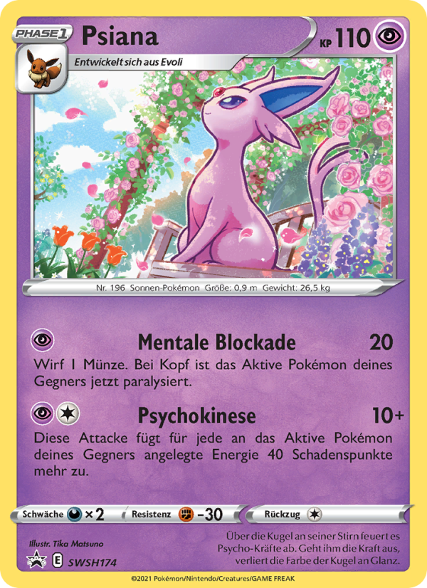 Psiana SWSH174 — SCSC Promokarten (German Pokémon TCG card)