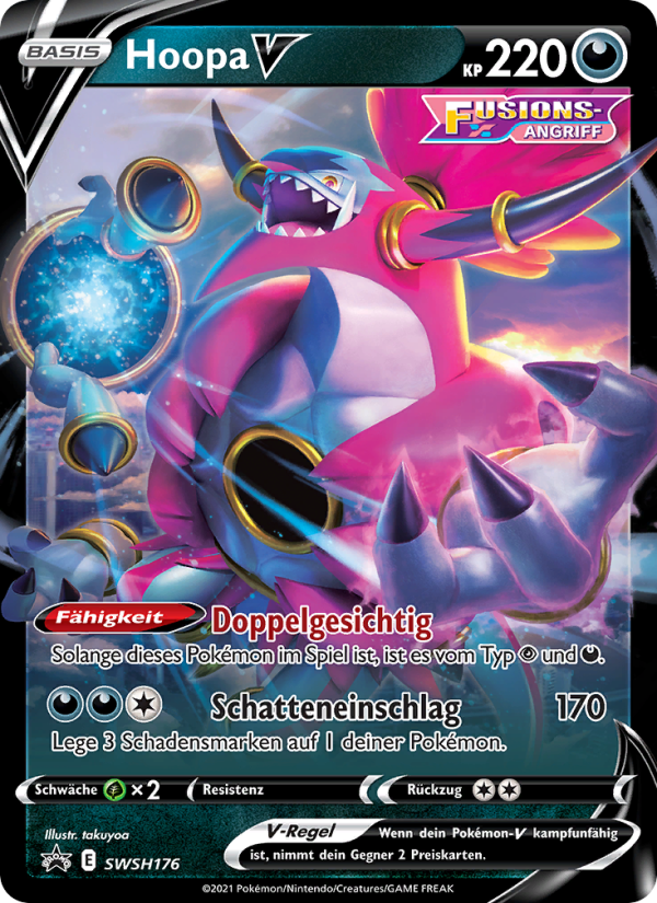 Hoopa V SWSH176 — SCSC Promokarten (German Pokémon TCG card)