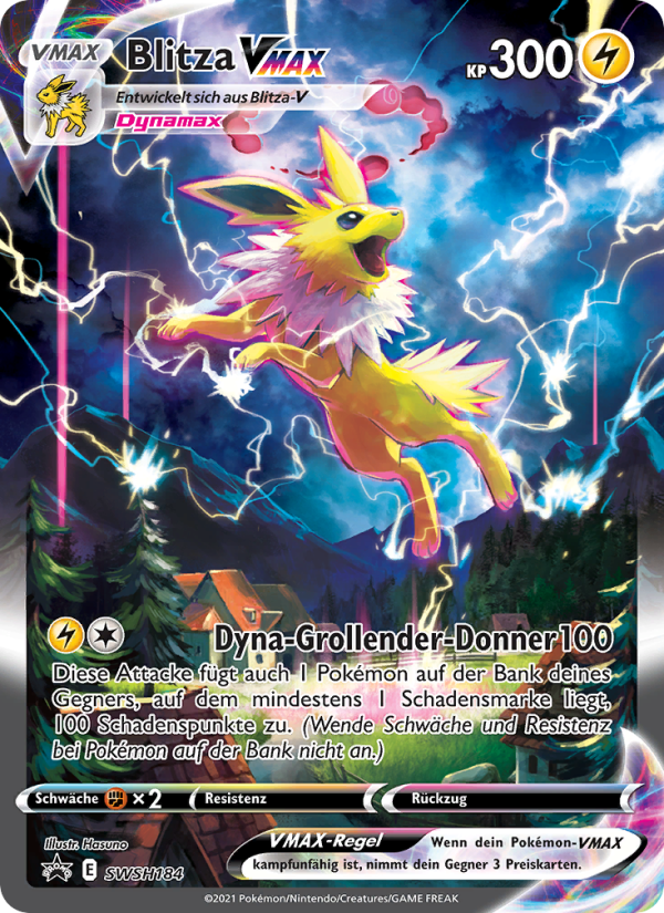Blitza VMAX SWSH184 — SCSC Promokarten (German Pokémon TCG card)