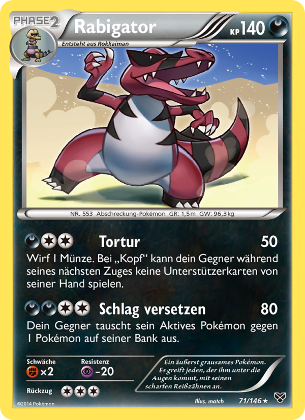 Rabigator 71 — XY (German Pokémon TCG card)