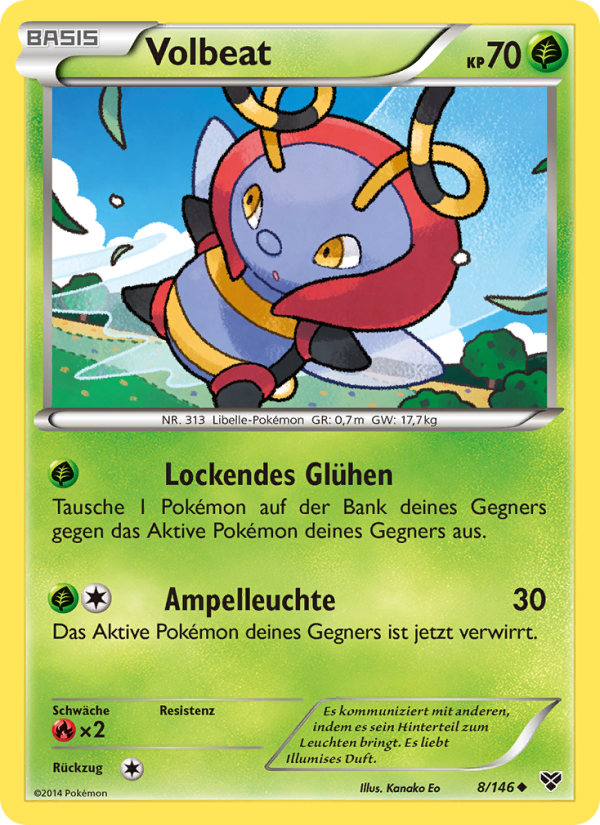 Volbeat 8 — XY (German Pokémon TCG card)