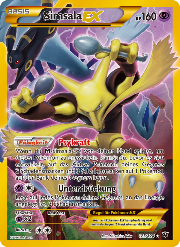 Simsala EX 125 — Schicksalsschmiede (German Pokémon TCG card)