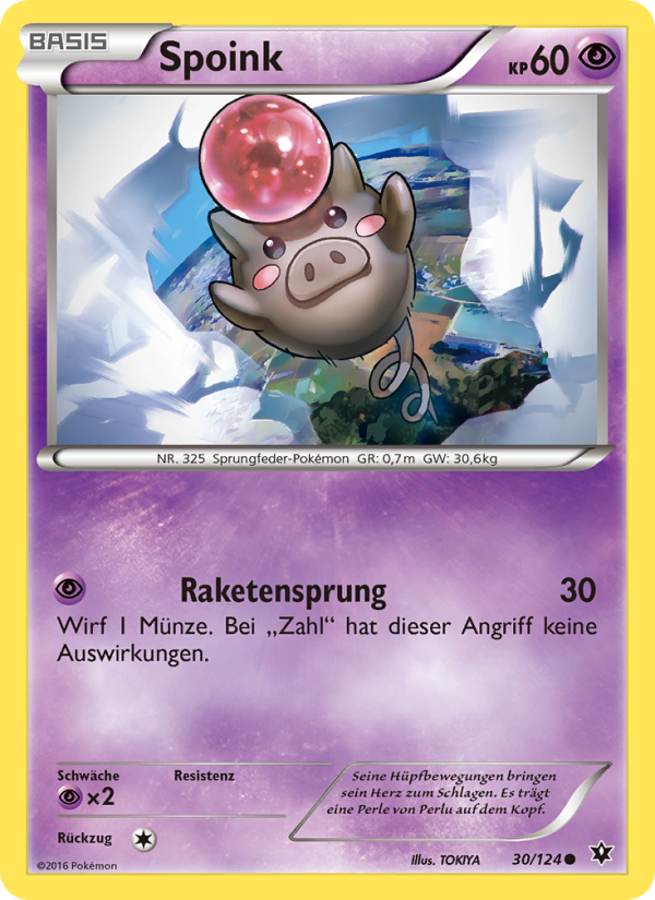 Spoink 30 — Schicksalsschmiede (German Pokémon TCG card)