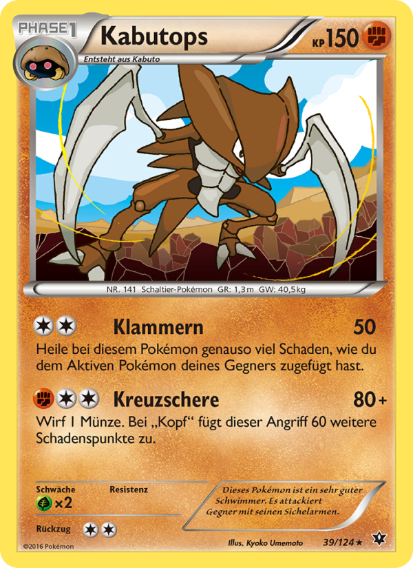 Kabutops 39 — Schicksalsschmiede (German Pokémon TCG card)