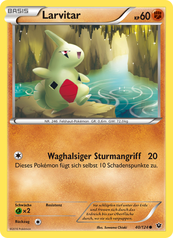 Larvitar 40 — Schicksalsschmiede (German Pokémon TCG card)