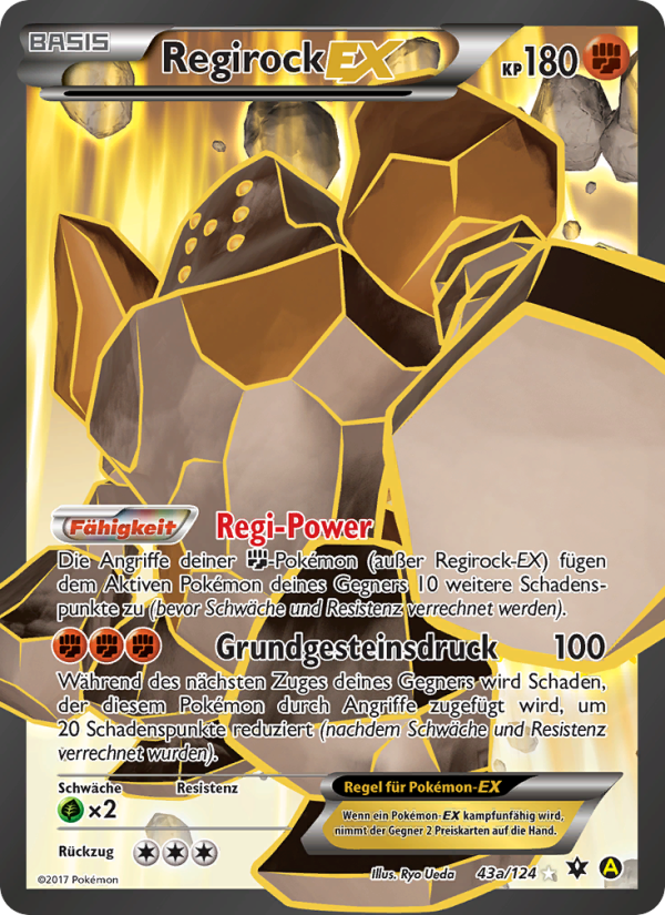 Regirock EX 43 — Schicksalsschmiede (German Pokémon TCG card)