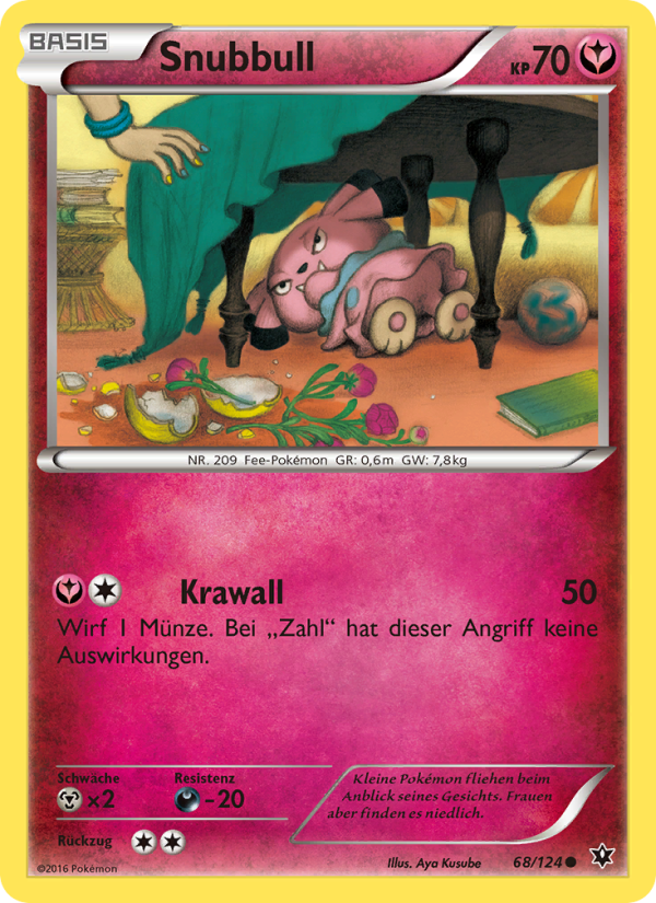 Snubbull 68 — Fates Collide (German Pokémon TCG card)