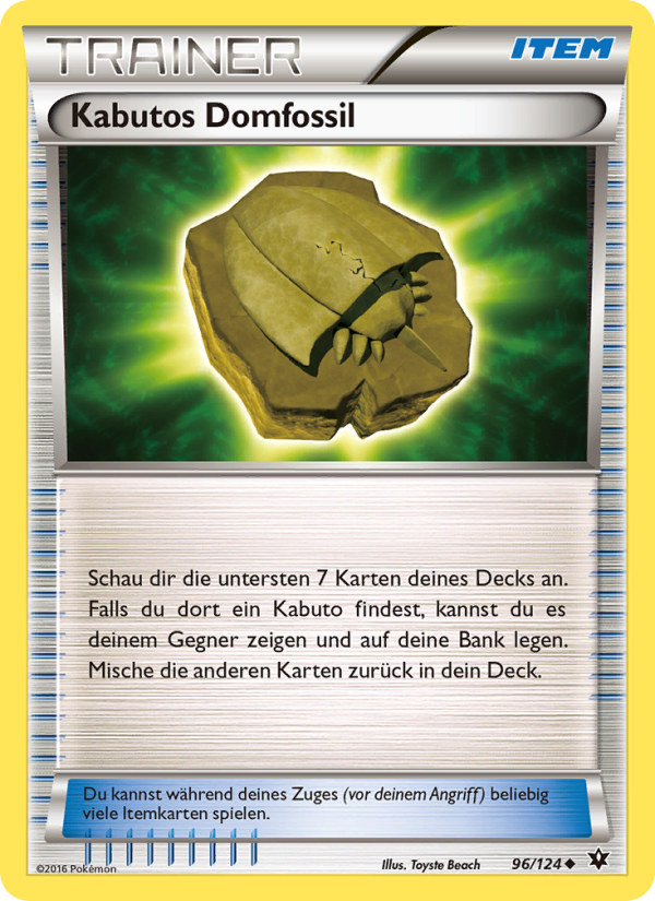 Kabutos Domfossil 96 — Schicksalsschmiede (German Pokémon TCG card)