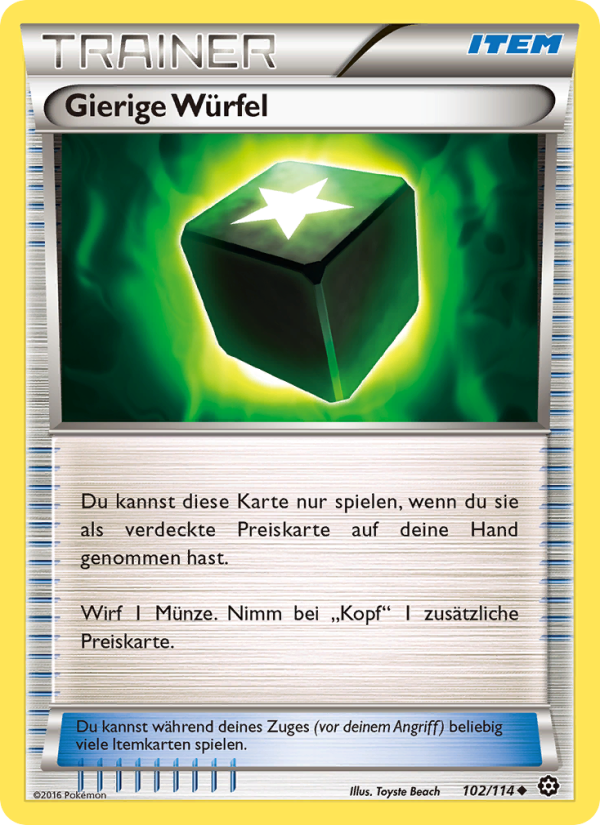Gierige Würfel 102 — Dampfkessel (German Pokémon TCG card)