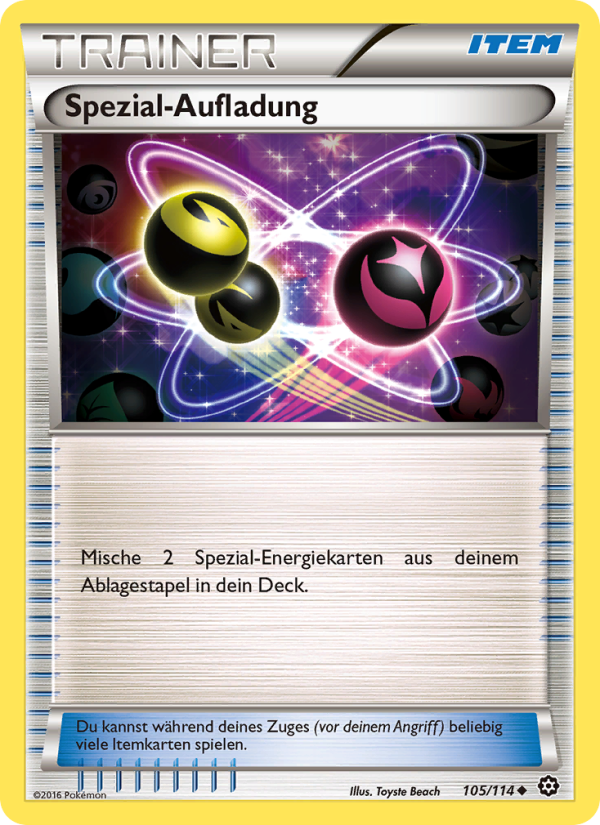 Spezial-Aufladung 105 — Dampfkessel (German Pokémon TCG card)