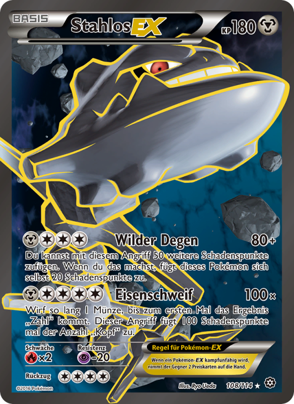 Stahlos EX 108 — Dampfkessel (German Pokémon TCG card)