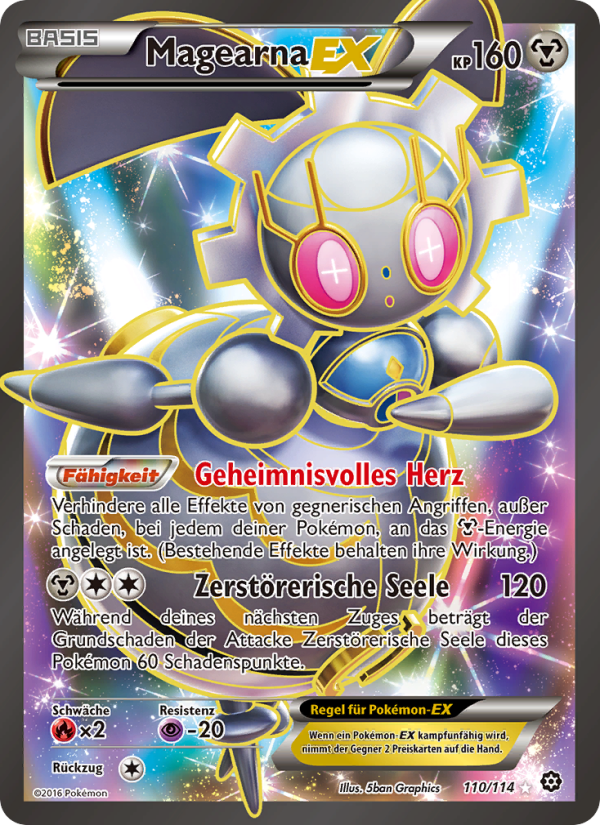 Magearna EX 110 — Dampfkessel (German Pokémon TCG card)