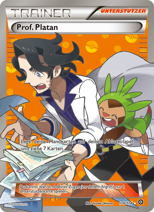 Prof. Platan 114 — Dampfkessel (German Pokémon TCG card)