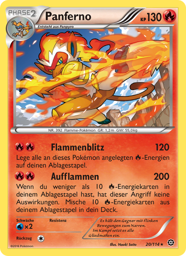 Panferno 20 — Steam Siege (German Pokémon TCG card)