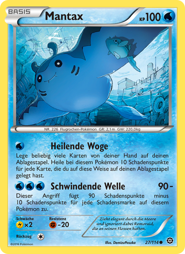 Mantax 27 — Dampfkessel (German Pokémon TCG card)