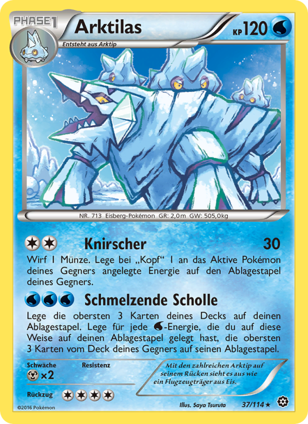 Arktilas 37 — Steam Siege (German Pokémon TCG card)