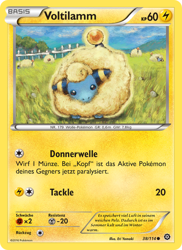 Voltilamm 38 — Dampfkessel (German Pokémon TCG card)