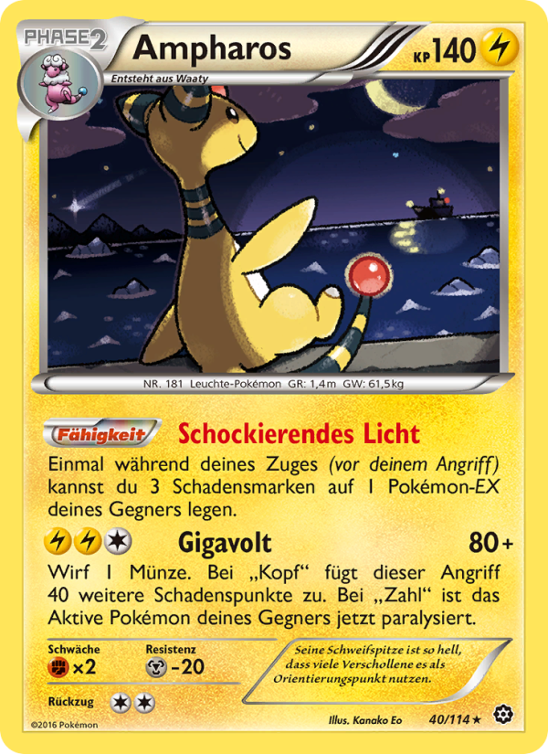 Ampharos 40 — Dampfkessel (German Pokémon TCG card)