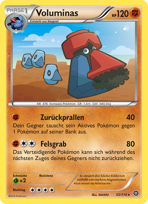 Voluminas 55 — Dampfkessel (German Pokémon TCG card)