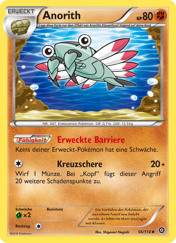 Anorith 56 — Dampfkessel (German Pokémon TCG card)