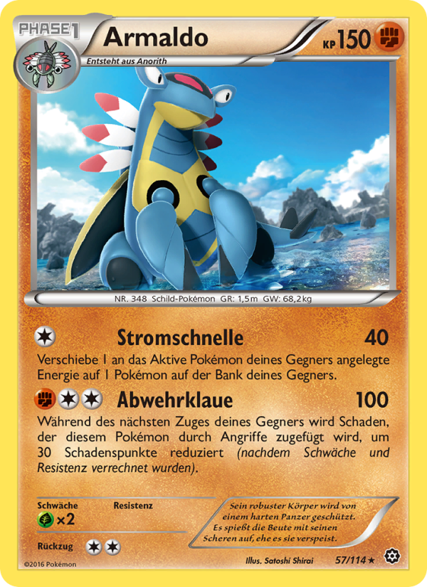 Armaldo 57 — Dampfkessel (German Pokémon TCG card)