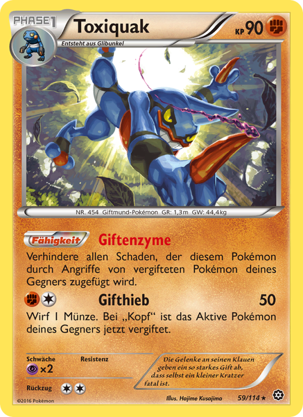 Toxiquak 59 — Dampfkessel (German Pokémon TCG card)