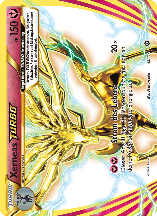 Xerneas-TURBO 82 — Steam Siege (German Pokémon TCG card)