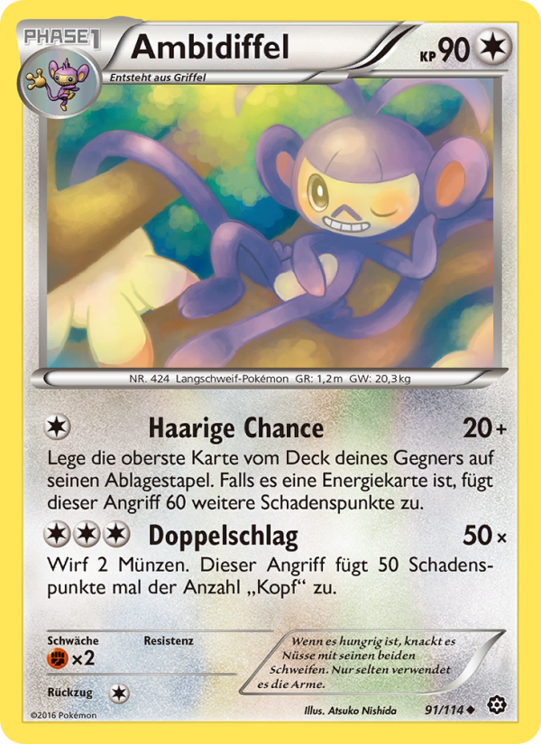 Ambidiffel 91 — Dampfkessel (German Pokémon TCG card)