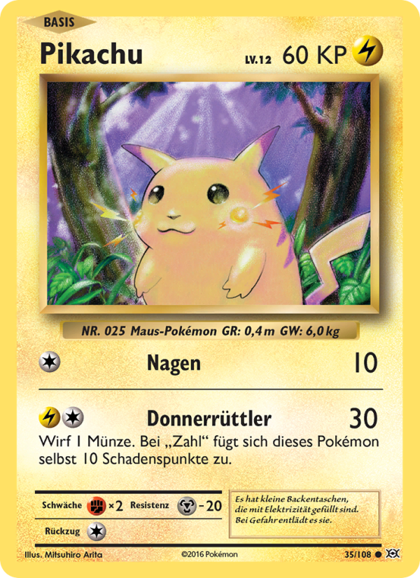 Pikachu 35 — Evolution (German Pokémon TCG card)