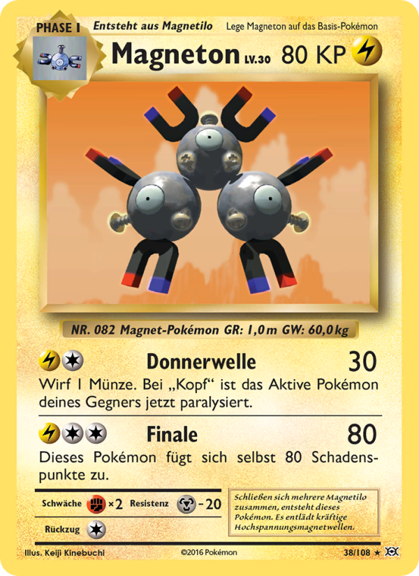 Magneton 38 — Evolution (German Pokémon TCG card)