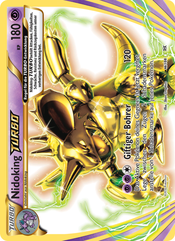 Nidoking-TURBO 46 — Evolutions (German Pokémon TCG card)