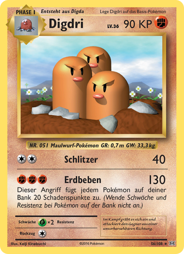 Digdri 56 — Evolutions (German Pokémon TCG card)