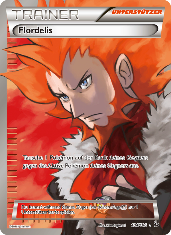 Flordelis 104 — Flammenmeer (German Pokémon TCG card)